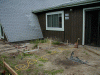 New patio area - cutout under window