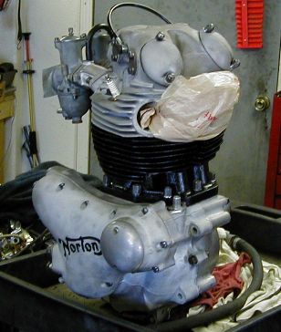 Norton motor, left side